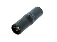 Neutrik NA3MM-B XLR male naar XLR male adapter zwart - thumbnail
