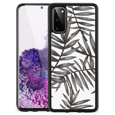 Samsung Galaxy S20 Skin Case Leaves Grey