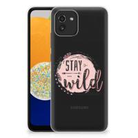 Samsung Galaxy A03 Telefoonhoesje met Naam Boho Stay Wild - thumbnail