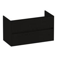 Brauer Adore - Onderkast - 100 cm - met 2 Softclose Lades Greeploos en 1 Sifon Uitsparing - Timber Black - thumbnail