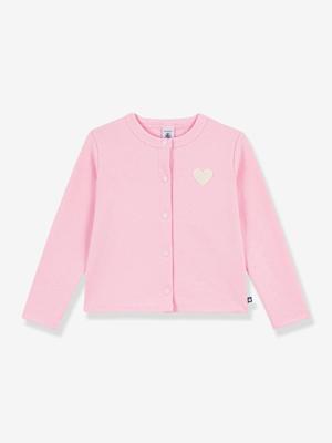 Effen katoenen vestje voor kinderen van PETIT BATEAU rozen