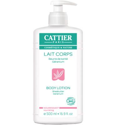 Cattier Body milk shea butter/geranium 500 Milliliter
