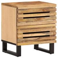 Nachtkastje 40x34x46 cm massief ruw mangohout - thumbnail