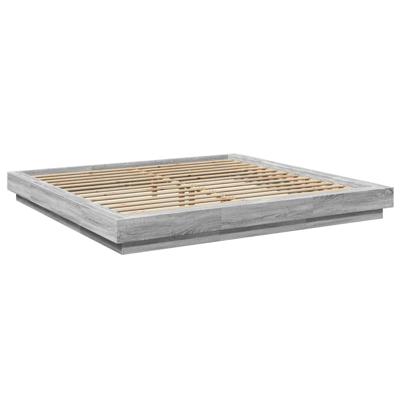 Bedframe bewerkt hout grijs sonoma eikenkleurig 180x200 cm