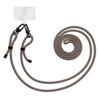 Universeel telefoonkoord met dubbele sluiting - Donkerbruin - thumbnail