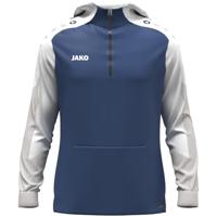 JAKO 6770 Sweater Met Kap Dynamic - Nachtblauw/Wit/Lichtgrijs - L - thumbnail