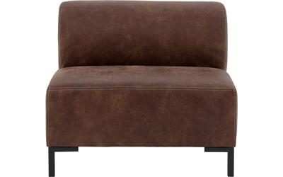 Goossens Excellent Modulaire Bank Marshall bruin, leer, 1,5-zits, urban industrieel Goossens Excellent Modulaire Bank Marshall bruin, leer, 1,5-zits, urban industrieel