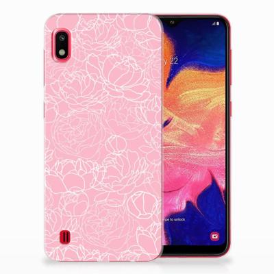 Samsung Galaxy A10 | TPU Case | White Flowers