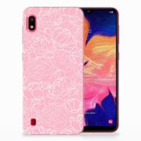 Samsung Galaxy A10 | TPU Case | White Flowers - thumbnail