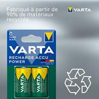 VARTA oplaadbare accu Ready2Use C 3000 mAh 2-Pack zwart - thumbnail