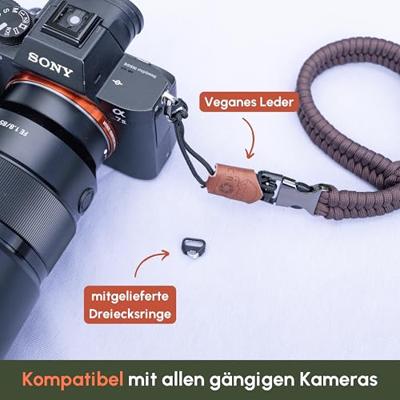 C-Rope Claw Camera wrist strap Dark Coffee, 30cm Paracord