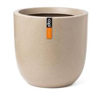 Capi waste bol smooth nl kunststof bloempot 35x34 cm terrazzo beige - thumbnail