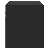 Tv-wandmeubel met LED-verlichting 80x31x35 cm zwart - thumbnail