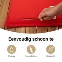 5-delige Loungeset met kussens poly rattan bruin - thumbnail