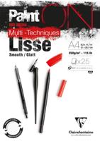Tekenblok clairefontaine paint on a4 glad 25v 250g | 4 stuks - thumbnail