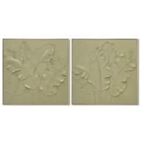 Schilderij Home ESPRIT Groen Palmen Tropisch 82 x 4,5 x 82 cm (2 Stuks) - thumbnail