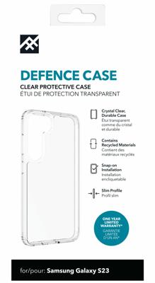 ZAGG iFrogz beschermhoes compatibel met Samsung Galaxy S23, duurzaam, klikbestendig, veegbestendig, slank, gerecycled, transparant
