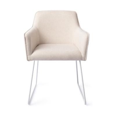 Jesper Home Eetkamerstoel 'Hofu' Slide White, kleur Enoki
