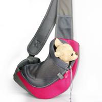 Hond en kat Sling vervoerder handen gratis omkeerbare Pet papoose tas grootte: klein (magenta) - thumbnail
