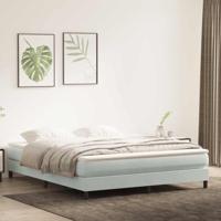 Boxspring zonder matras fluweel lichtgrijs 180x210 cm - thumbnail