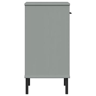 Wandkast met metalen poten OSLO massief grenenhout grijs Wandkast met metalen poten OSLO massief grenenhout grijs