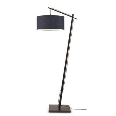 GOOD&MOJO Vloerlamp 'Andes' Bamboe en Eco linnen, 176cm, kleur Denimblauw GOOD&MOJO Vloerlamp 'Andes' Bamboe en Eco linnen, 176cm, kleur Denimblauw