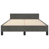 Bedframe zonder matras 120x190 cm fluweel donkergrijs - thumbnail