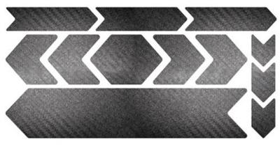 Fiets frame bescherming stickerset carbon look