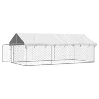 Hondenkennel voor buiten met dak 400x200x150 cm - thumbnail