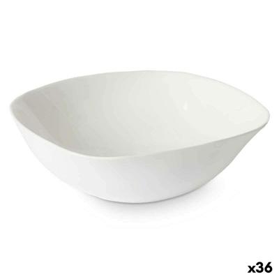 Kom Vivalto Wit Opaal glas Vierkant 17,5 x 6 x 17,5 cm (36 Stuks)