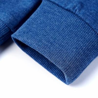 Kindertrui 116 gemleerd donkerblauw