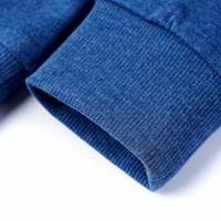 Kindertrui 104 gemleerd donkerblauw - thumbnail