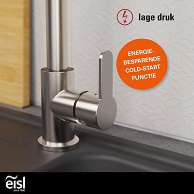 EISL LEON mengkraan keuken met sproeier en spiraalveer | lage druk | nickel - NI183ESCRNI-LP-PR-A NI183ESCRNI-LP-PR-A