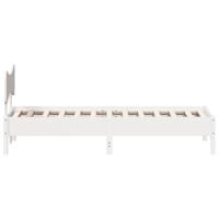 Bedframe zonder matras massief grenenhout wit 140x200 cm - thumbnail