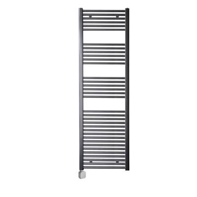 Electrische Wifi Radiator Sanicare HPW Carini 172x60 cm Gunmetal Met Thermostaat Zilver Linksonder Electrische Wifi Radiator Sanicare HPW Carini 172x60 cm Gunmetal Met Thermostaat Zilver Linksonder