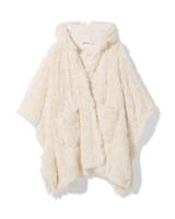 HEMA Dames bankponcho one size capuchon en zakken crème - thumbnail