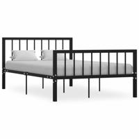 Bedframe metaal zwart 120x200 cm - thumbnail