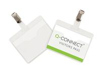 Q-CONNECT badge met clip 90 x 60 mm, doos van 25 stuks - thumbnail