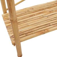 VidaXL Kledingrek met schap 102x50x190 cm bamboe - thumbnail