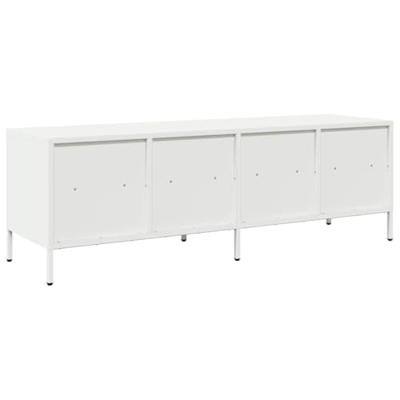 Tv-meubel 135x39x43,5 cm koudgewalst staal wit