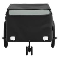Fietstrailer 45 kg ijzer zwart en grijs - thumbnail