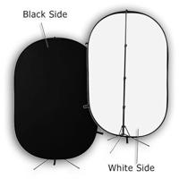 BRESSER BR-3 Inklapbare Achtergrond 180x240cm 2-zijdig zwart/wit - thumbnail