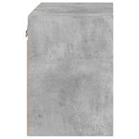 Nachtkastje met LED's wandgemonteerd betongrijs - thumbnail