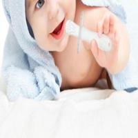 Baby siliconen Molar stick baby alle siliconen molaire stick Bite Bijtring (transparant) - thumbnail