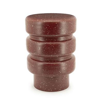 By-Boo Ronde Bijzettafel 'Spatter' 30cm, kleur Burgundy