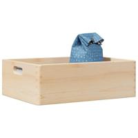 VidaXL Houten kist met handvatten 40x30x13 cm massief grenenhout - thumbnail
