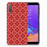 Samsung Galaxy A7 (2018) | TPU bumper | Batik Rood - thumbnail