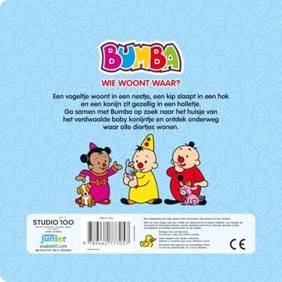 Studio 100 Bumba kartonboek met flapjes - wie woont waar?