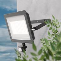 Stratos - LED Breedstraler met bewegingssensor - 100 Watt 8700 Lumen - 6500K Daglicht wit licht - IP65 Waterdicht - 15cm Kabel - thumbnail