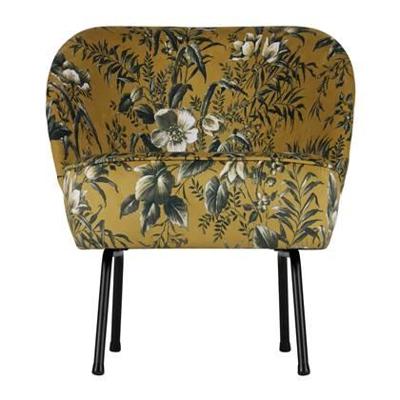 WOOOD Fauteuil 'Vogue Poppy' Velvet, kleur Mosterd